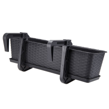 Uchwyt do doniczki balkonowej RATTAN komplet 2 sztuki grafit